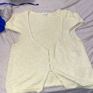 Abercrombie Knit Sweetheart Top Crochet